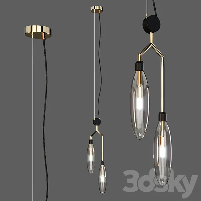Maytoni: Pendant Lamp - Ventura  (Mod012-pl-02-g) 3D Model