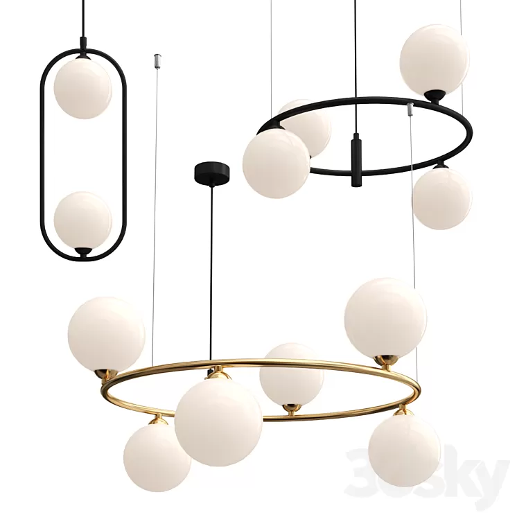 Maytoni Ring collection 3D Model Free