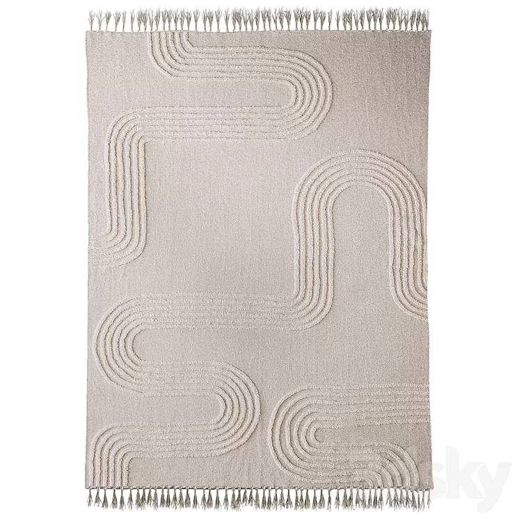 Maze Hilo Tufted Rug 3D Model Free