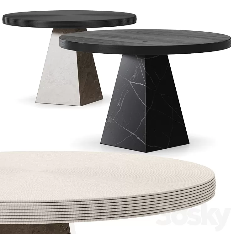 Mcguire Furniture Mc152 Querini by Nicole Hollis Round Dining Table 3D Model
