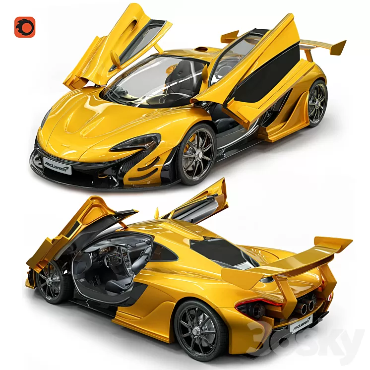 McLaren_P1 3D Model Free