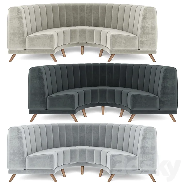 MD Round Sofa 003 3D Model