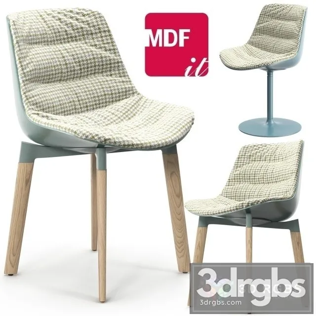 MDF Flow Color Chair 3D Model Free