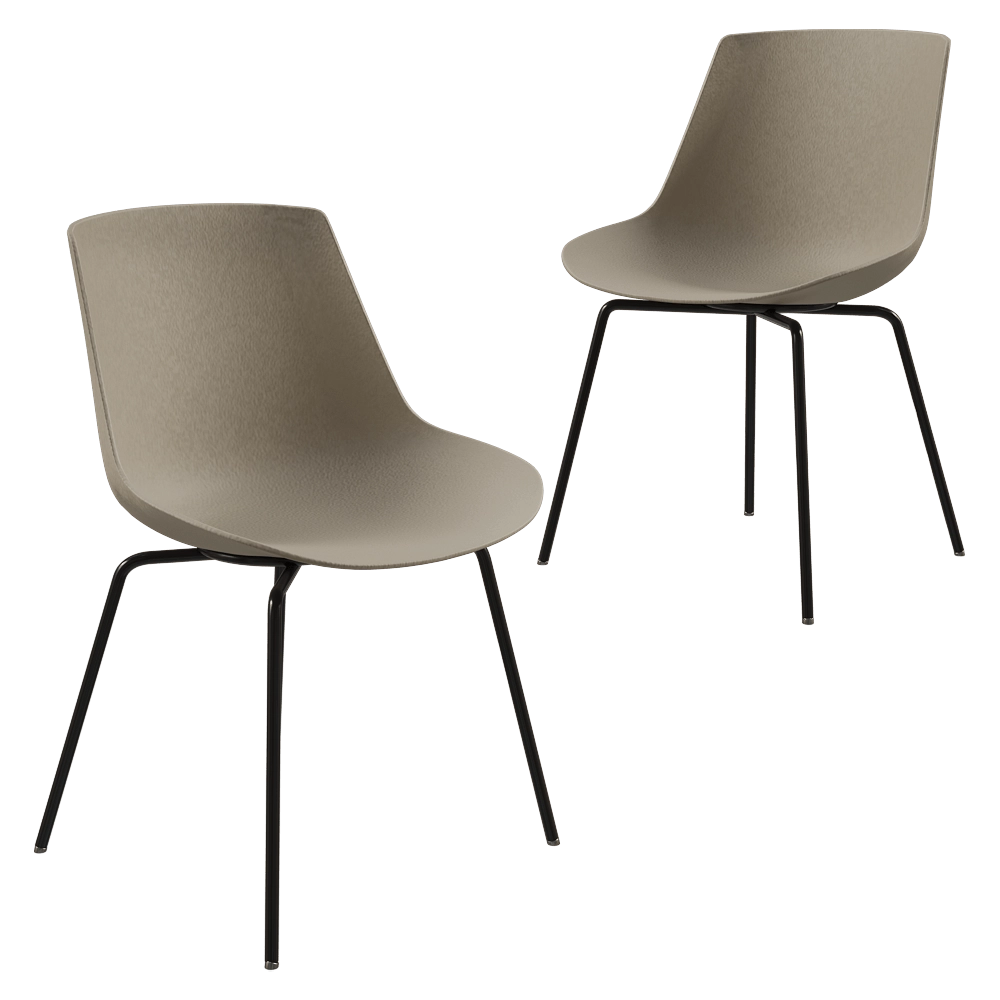 MDF Italia - Chair Flow 4 legged base 3D Model
