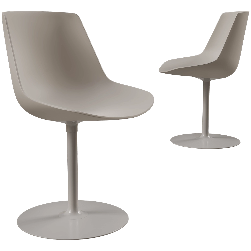 MDF Italia - Chair Flow base with central leg 3D Model
