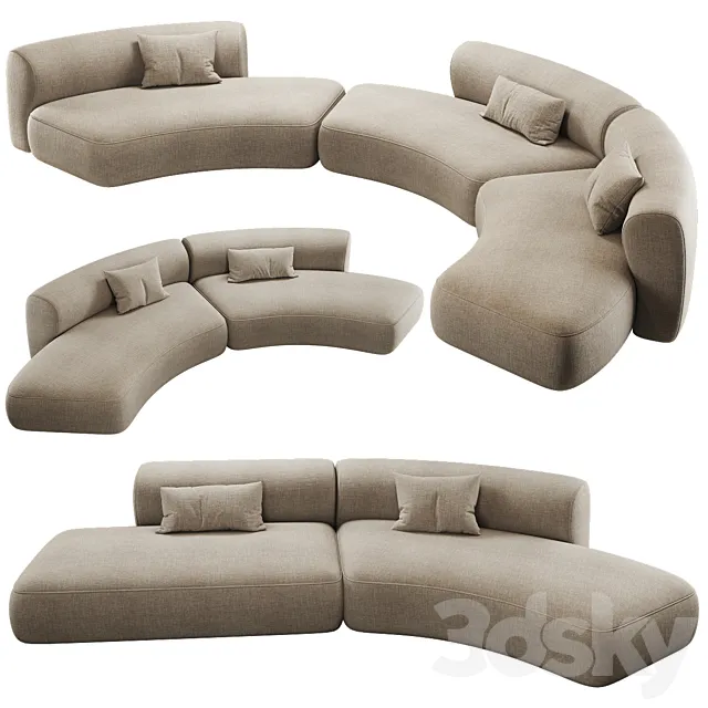 MDF ITALIA Cozy Curve Sofa 3D Model