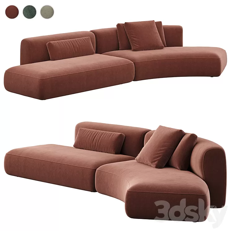 MDF ITALIA Cozy Curve Sofa 3D Model Free