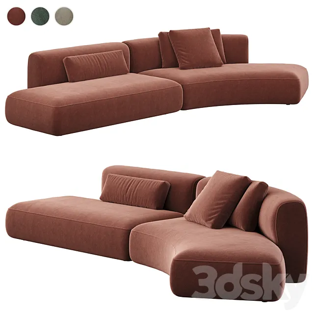 MDF ITALIA Cozy Curve Sofa 3DModel