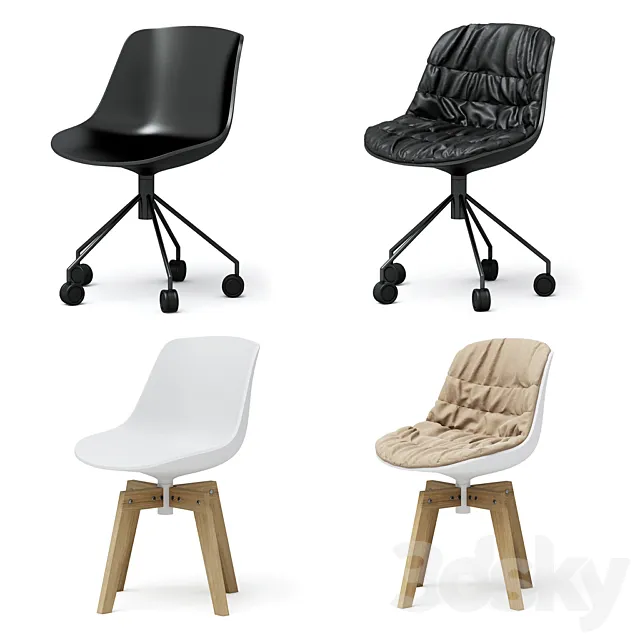 MDF Italia flow chairs set 3DModel