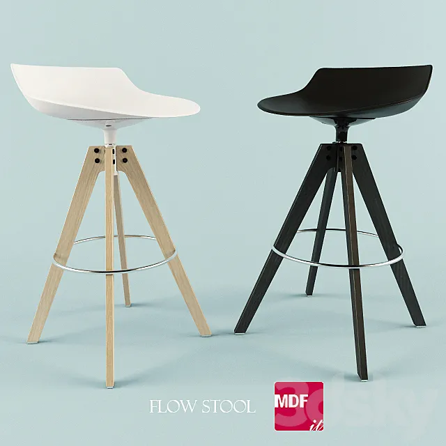 MDF Italia FLOW STOOL 3D Model