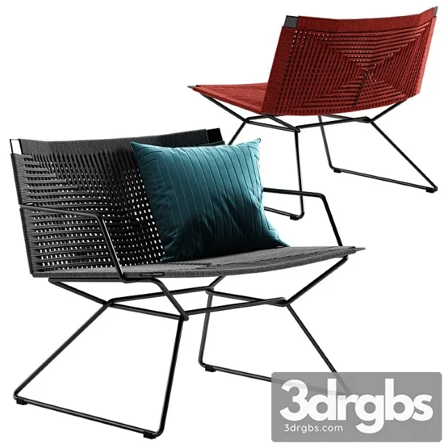 Mdf Italia Neil Twist Armchair 3D Model Free