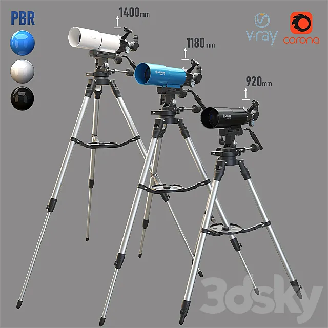 Meade Infinity 80mm Telescope 3D Model