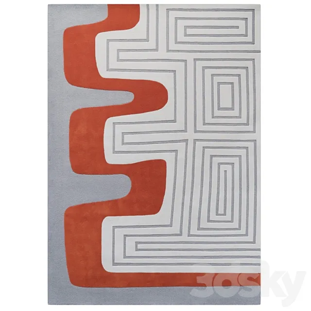 Meander Rug by Dare to Rug 3D Model