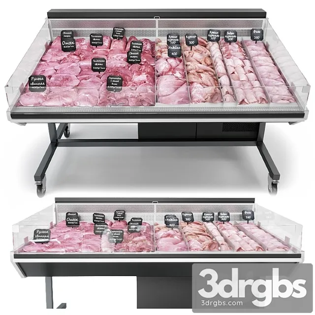 Meat Showcase 2 3D Model Free
