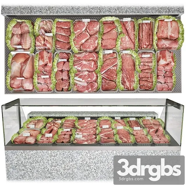 Meat Showcase 3D Model Free
