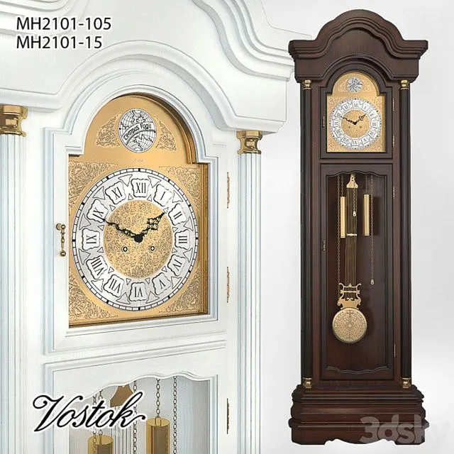 Mechanical floor watch Vostok МН 2101-15 105 3D Model