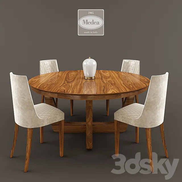 medea table + chairs 3DModel