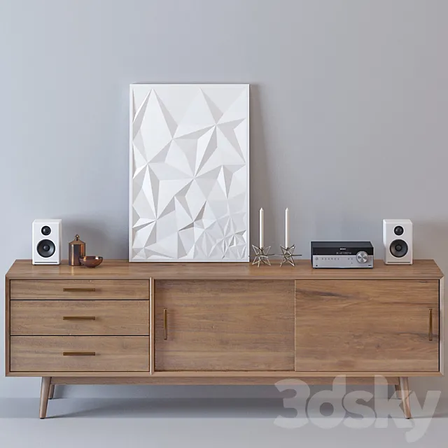 Media Console-West Elm 3DModel