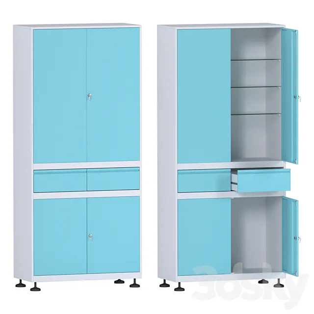 medical cabinet Rommel 3D Model
