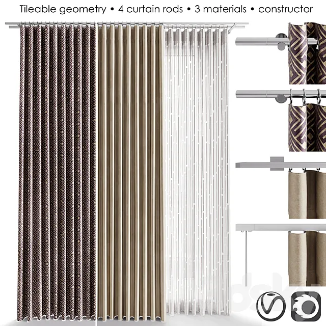 Medium Curtain Constructor 3DModel