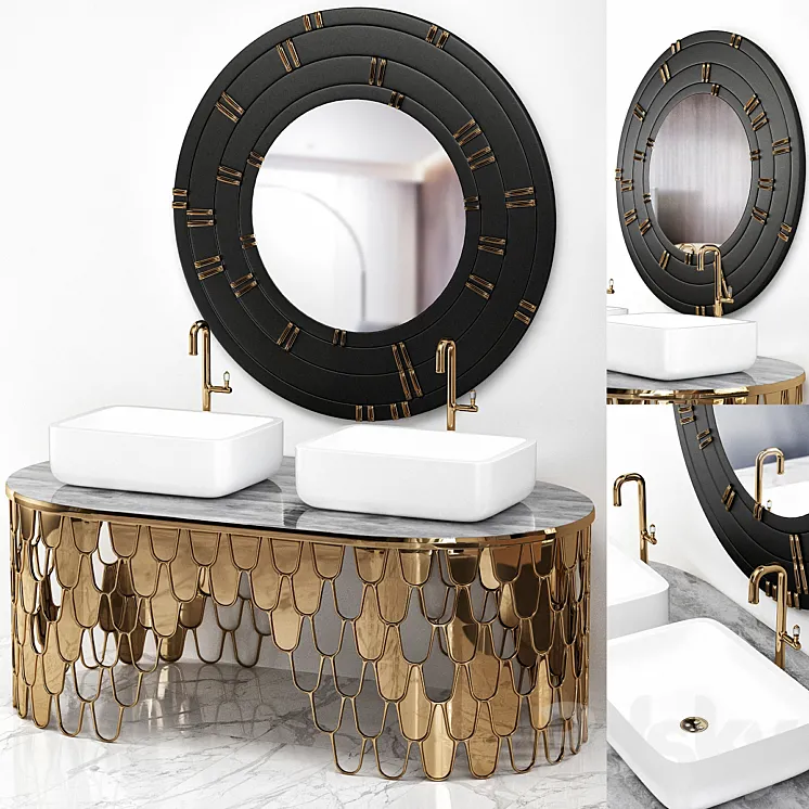 Meet The Most Exquisite Mirrors For Luxury Bathrooms 3D Model Free