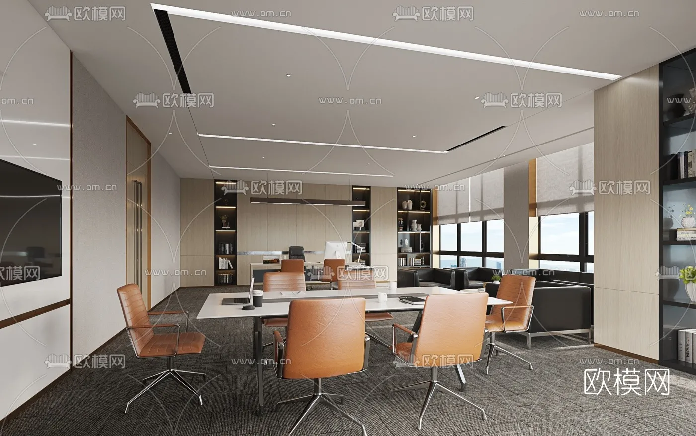 Meeting Room 3D Scene - Interior Design - 005