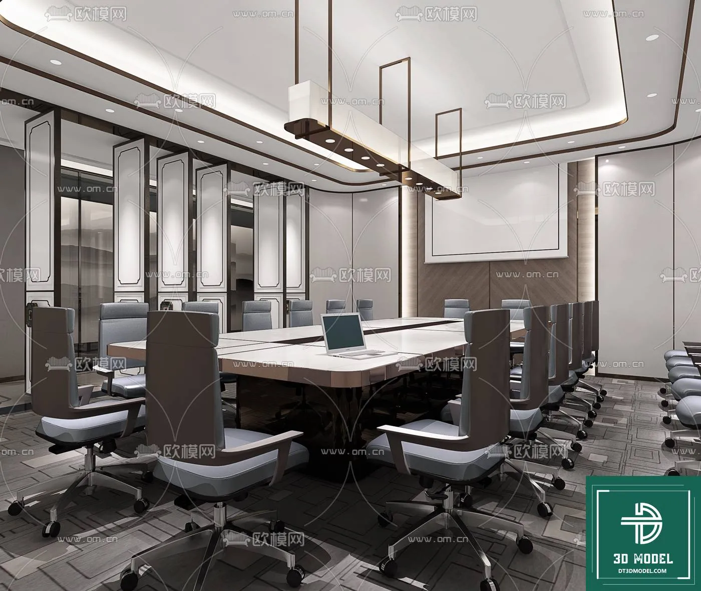 Meeting Room 3D Scene - Interior Design - 007