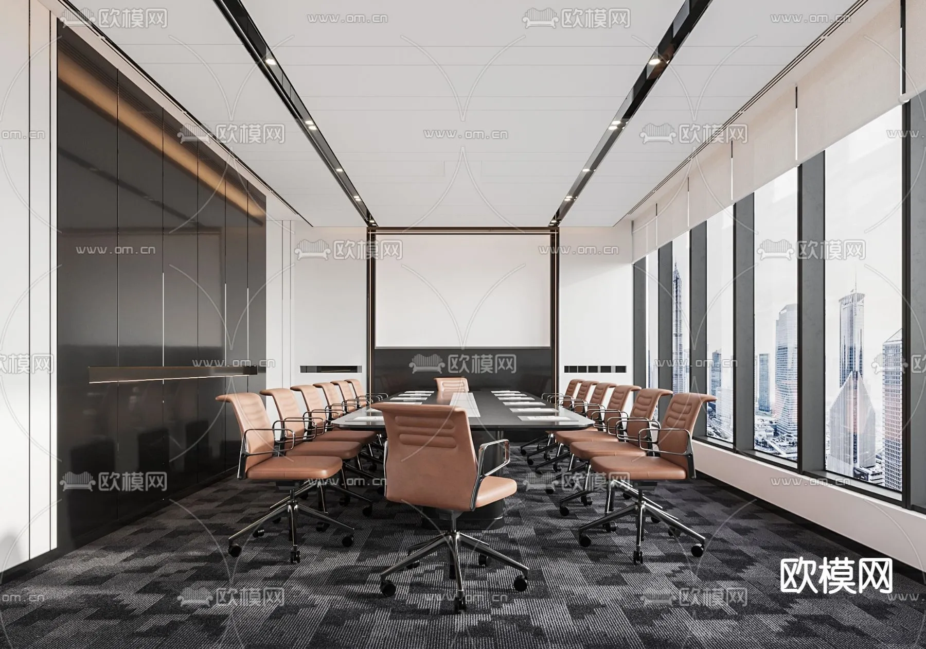 Meeting Room 3D Scene - Interior Design - 009