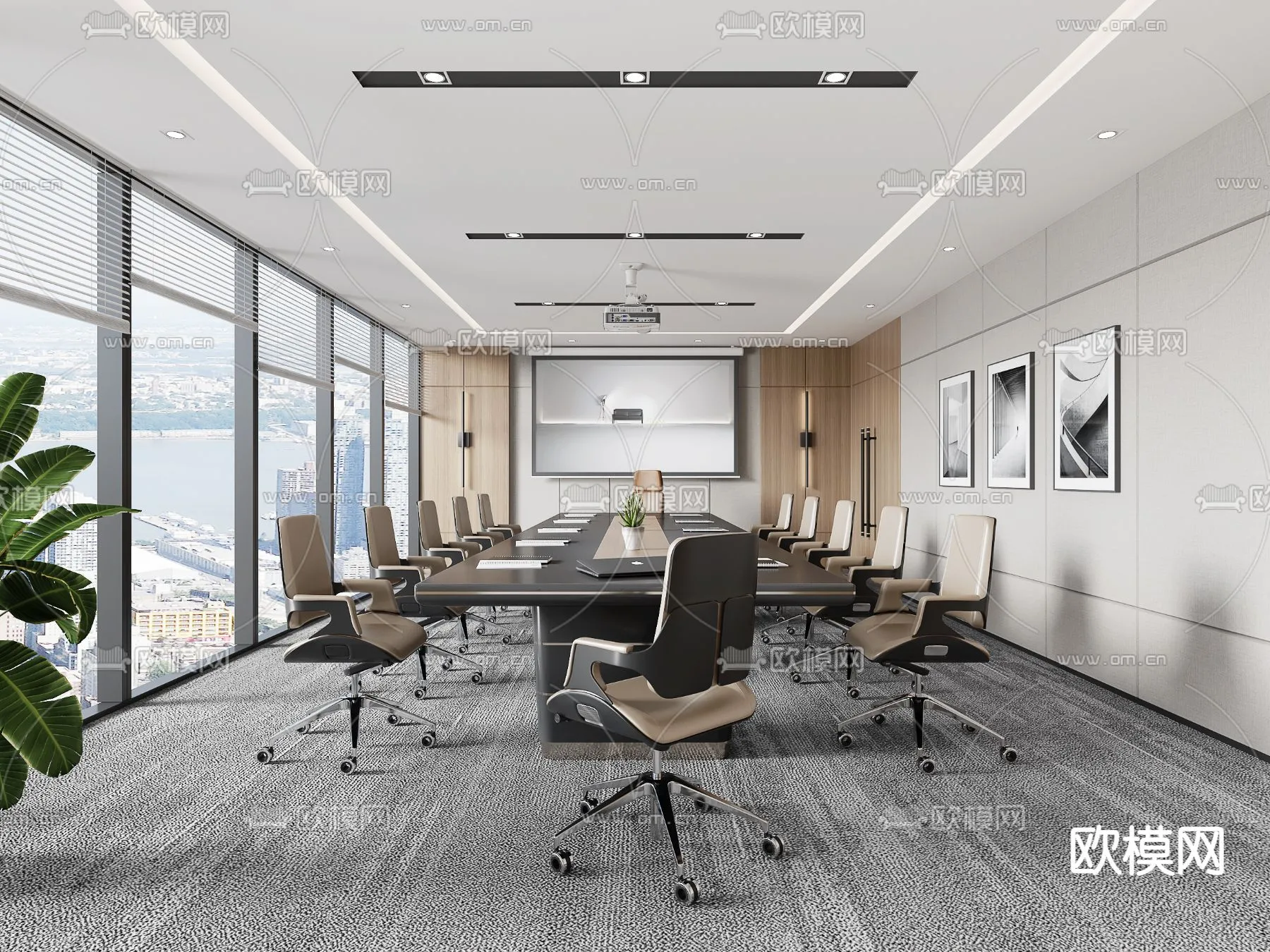 Meeting Room 3D Scene - Interior Design - 011