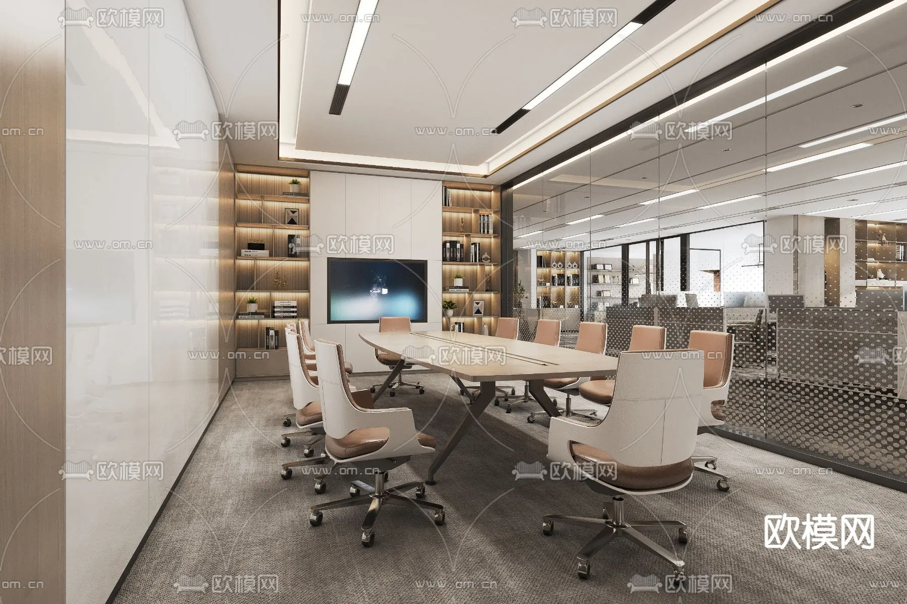 Meeting Room 3D Scene - Interior Design - 013