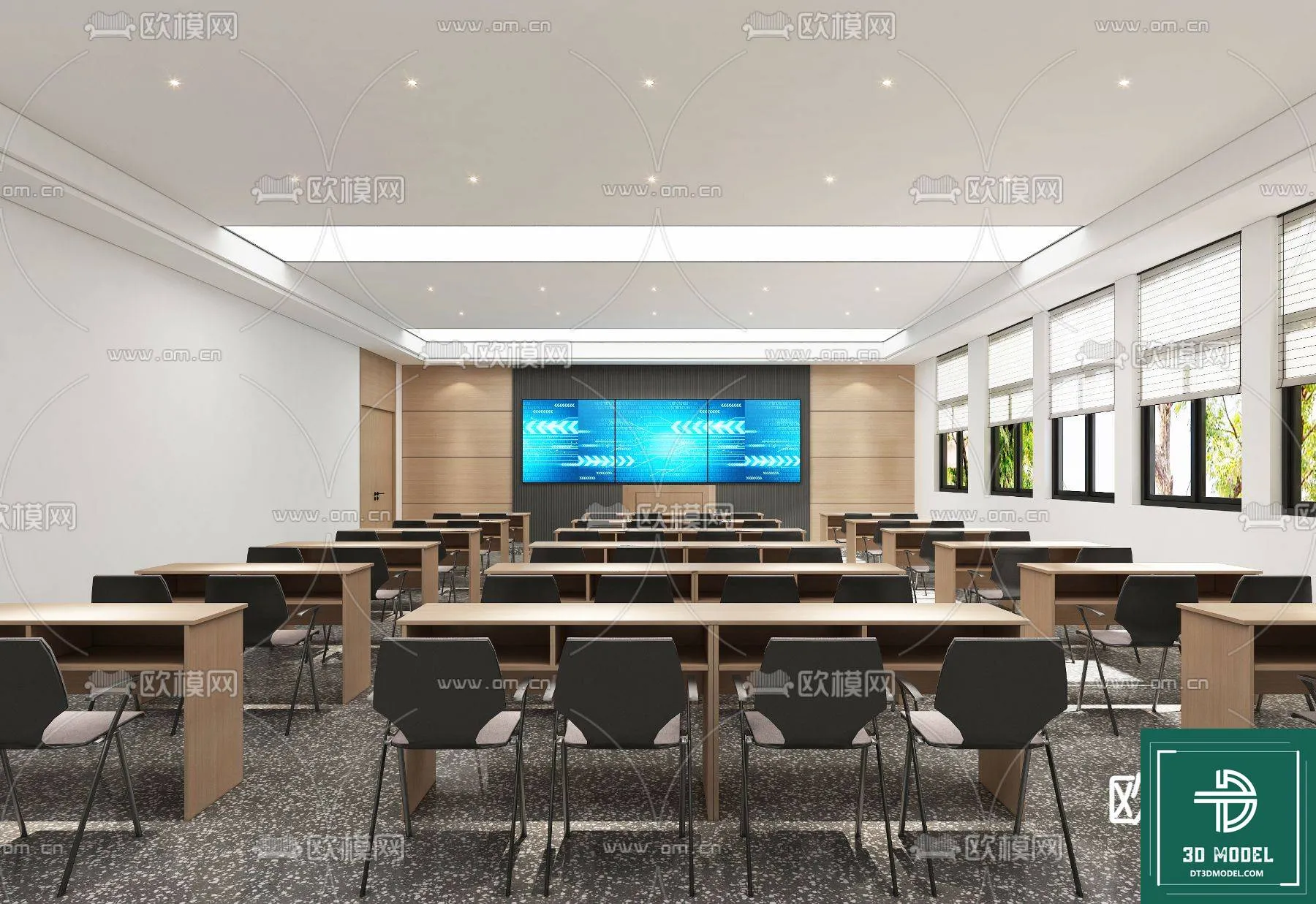 Meeting Room 3D Scene - Interior Design - 014