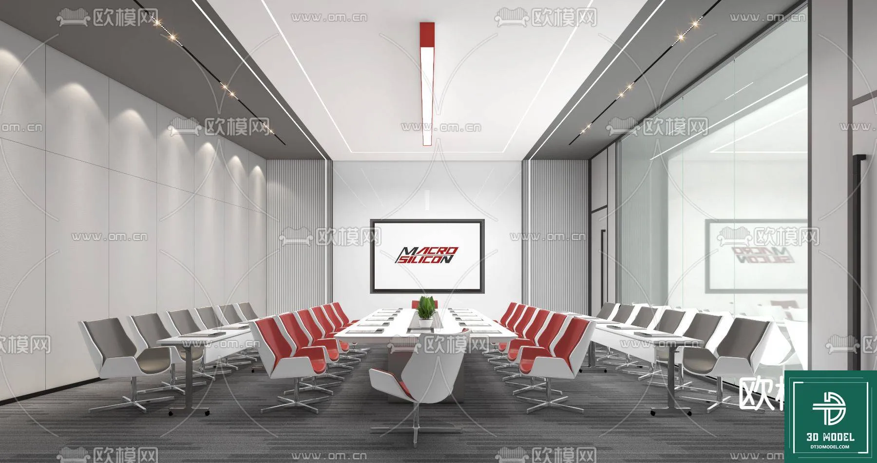 Meeting Room 3D Scene - Interior Design - 015