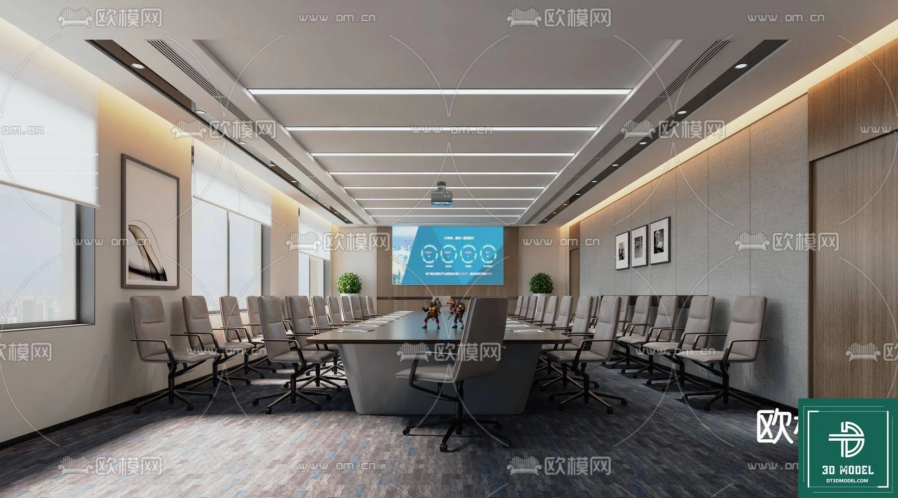 Meeting Room 3D Scene - Interior Design - 018