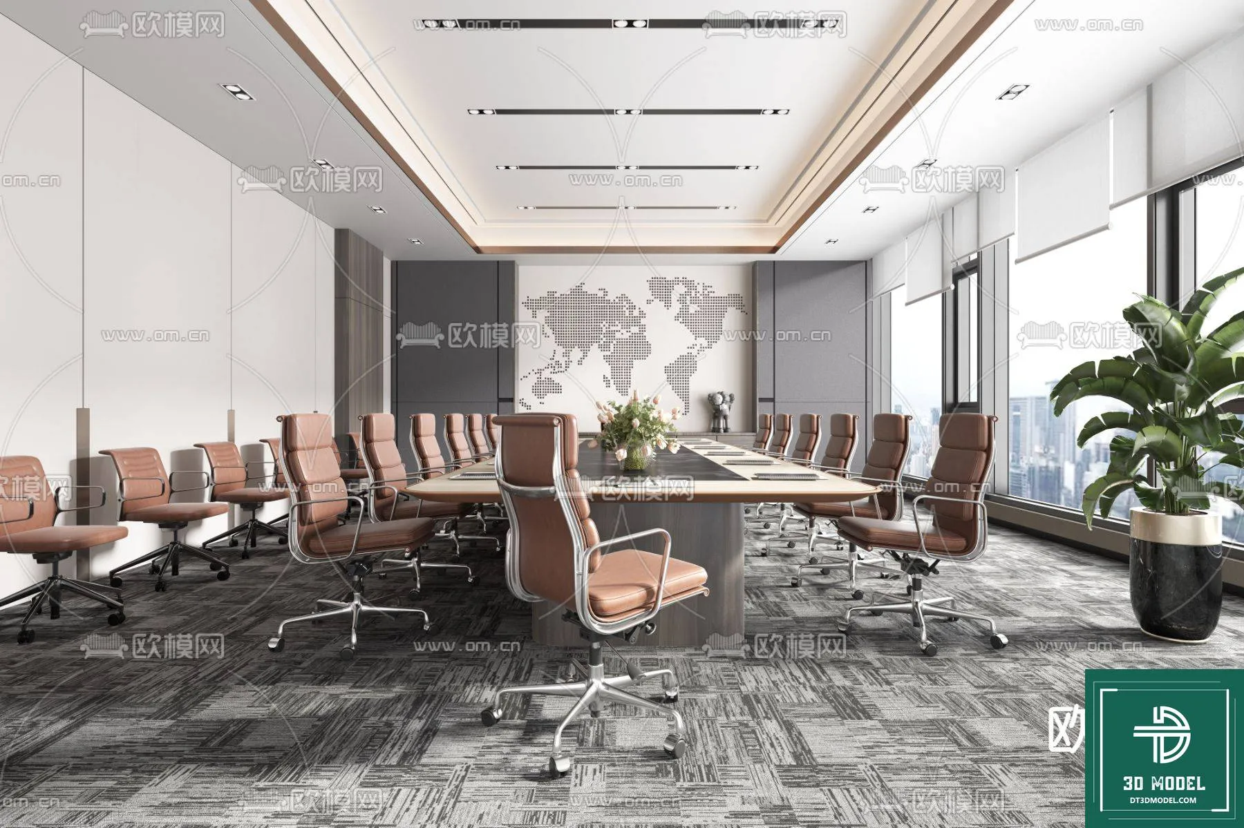 Meeting Room 3D Scene - Interior Design - 019