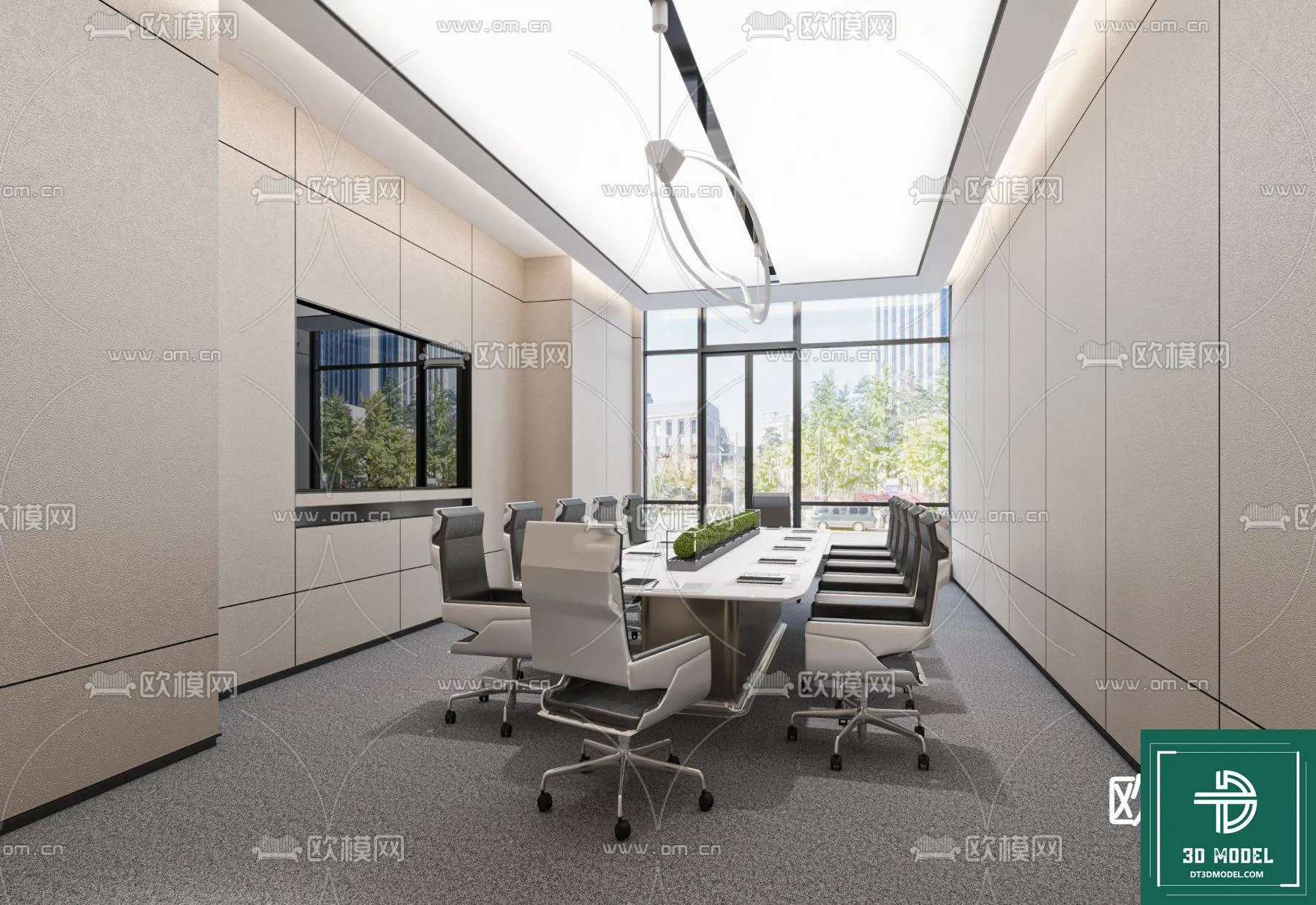 Meeting Room 3D Scene - Interior Design - 020