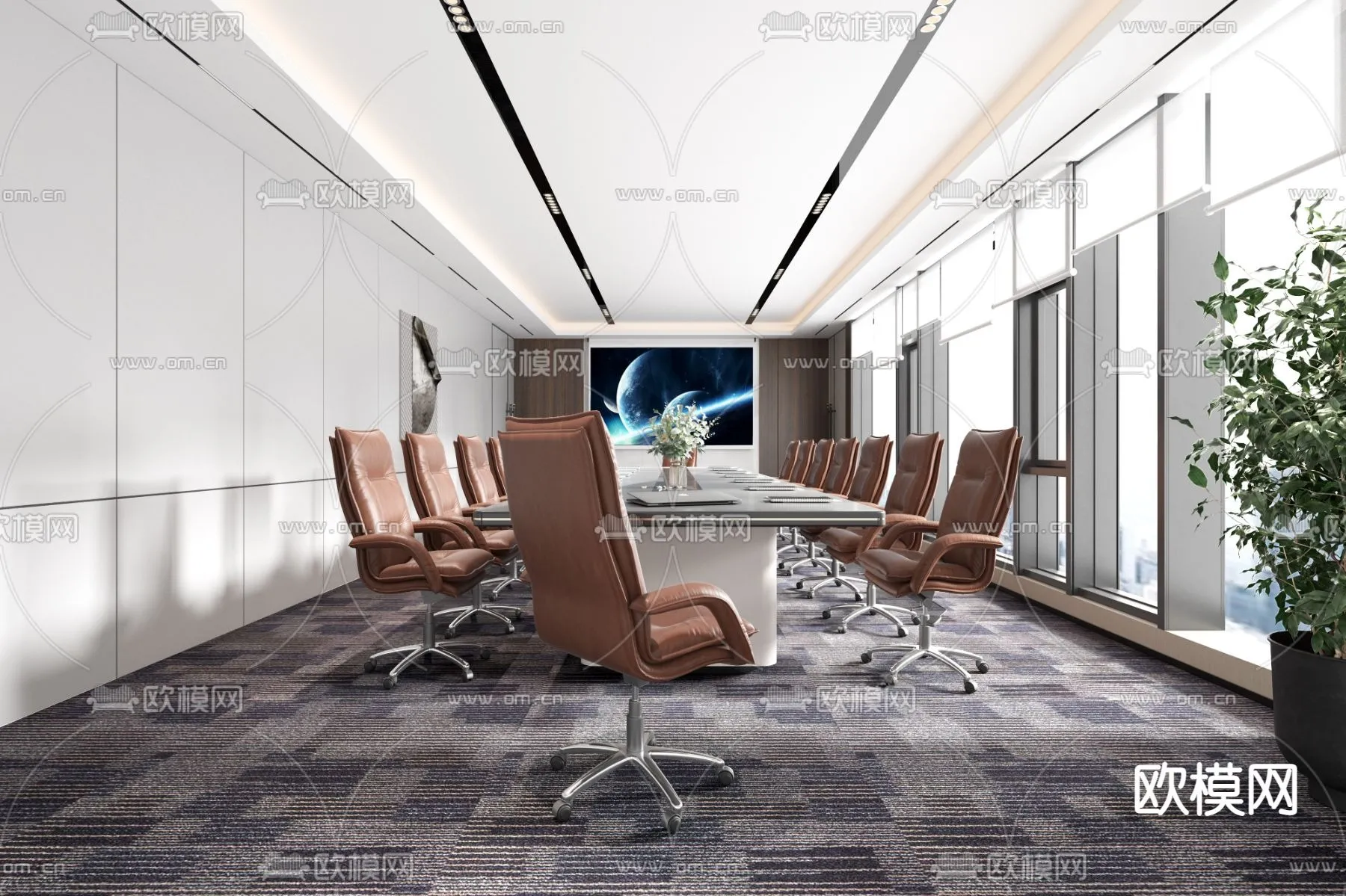 Meeting Room 3D Scene - Interior Design - 022