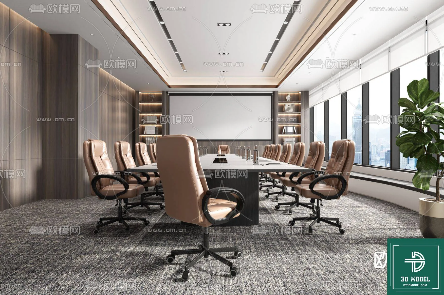 Meeting Room 3D Scene - Interior Design - 024