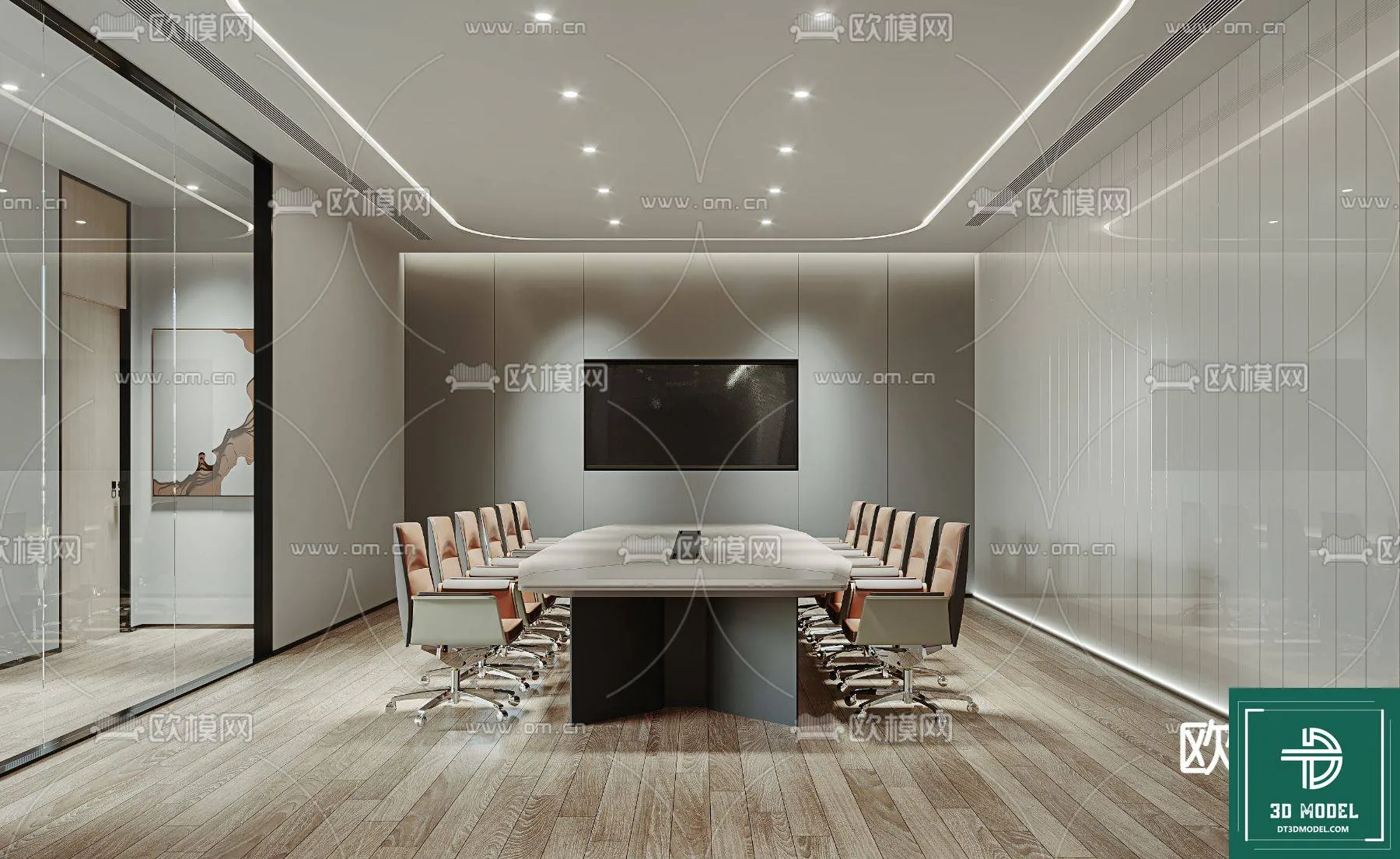 Meeting Room 3D Scene - Interior Design - 026