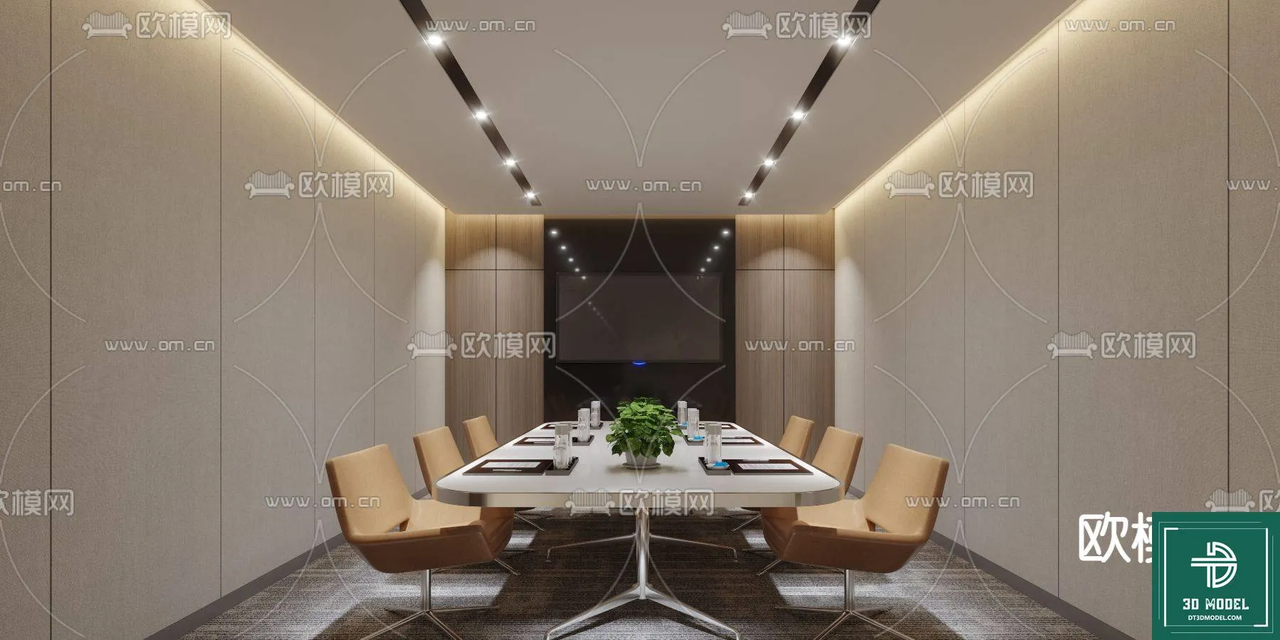 Meeting Room 3D Scene - Interior Design - 027