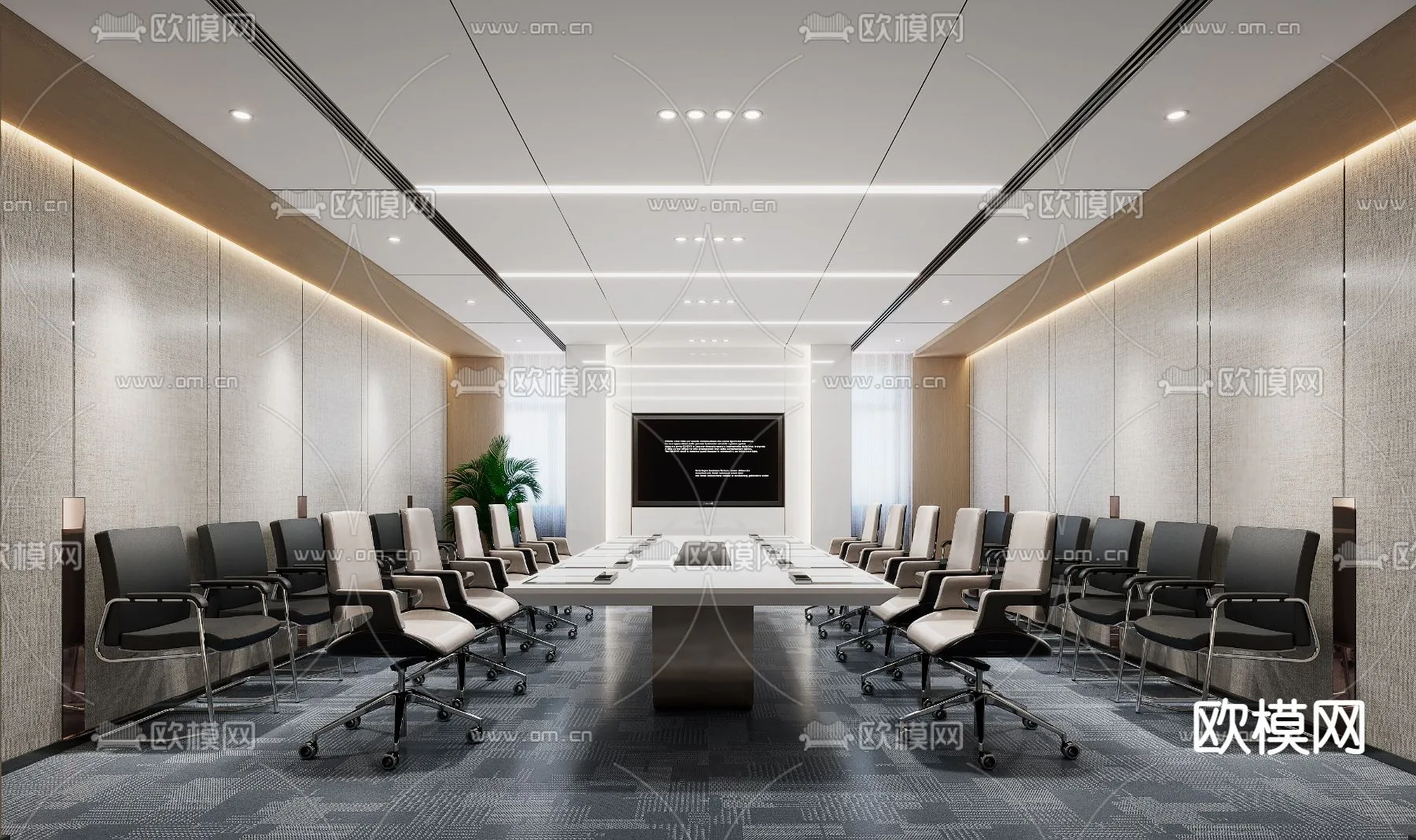 Meeting Room 3D Scene - Interior Design - 028