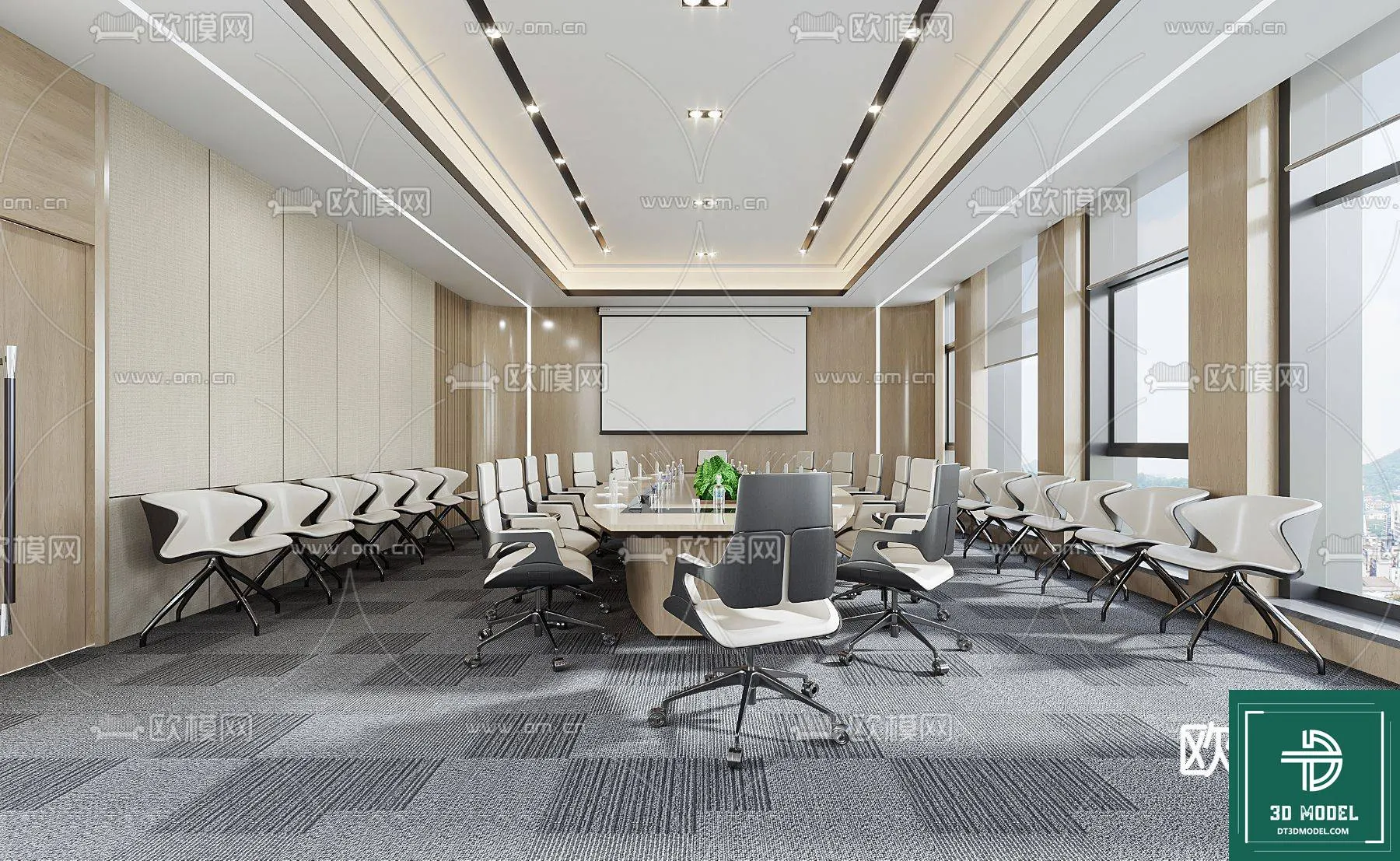 Meeting Room 3D Scene - Interior Design - 032