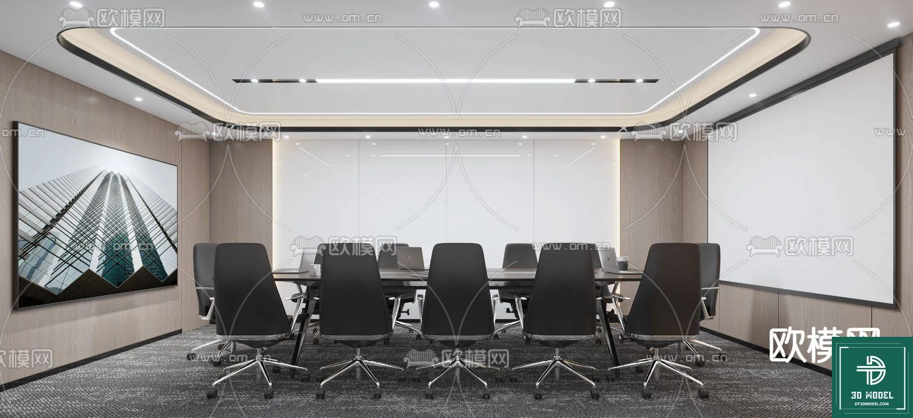 Meeting Room 3D Scene - Interior Design - 033