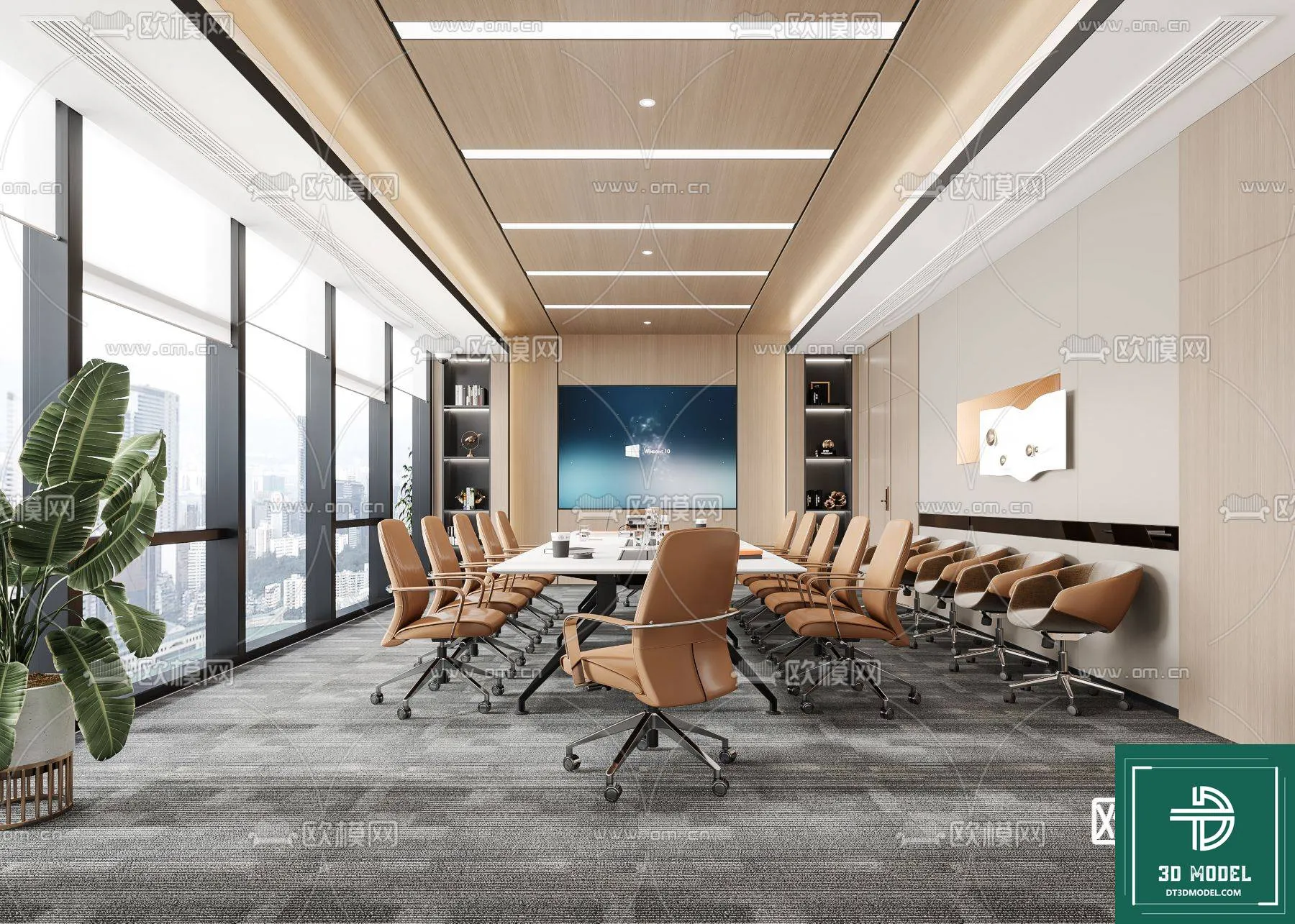 Meeting Room 3D Scene - Interior Design - 034