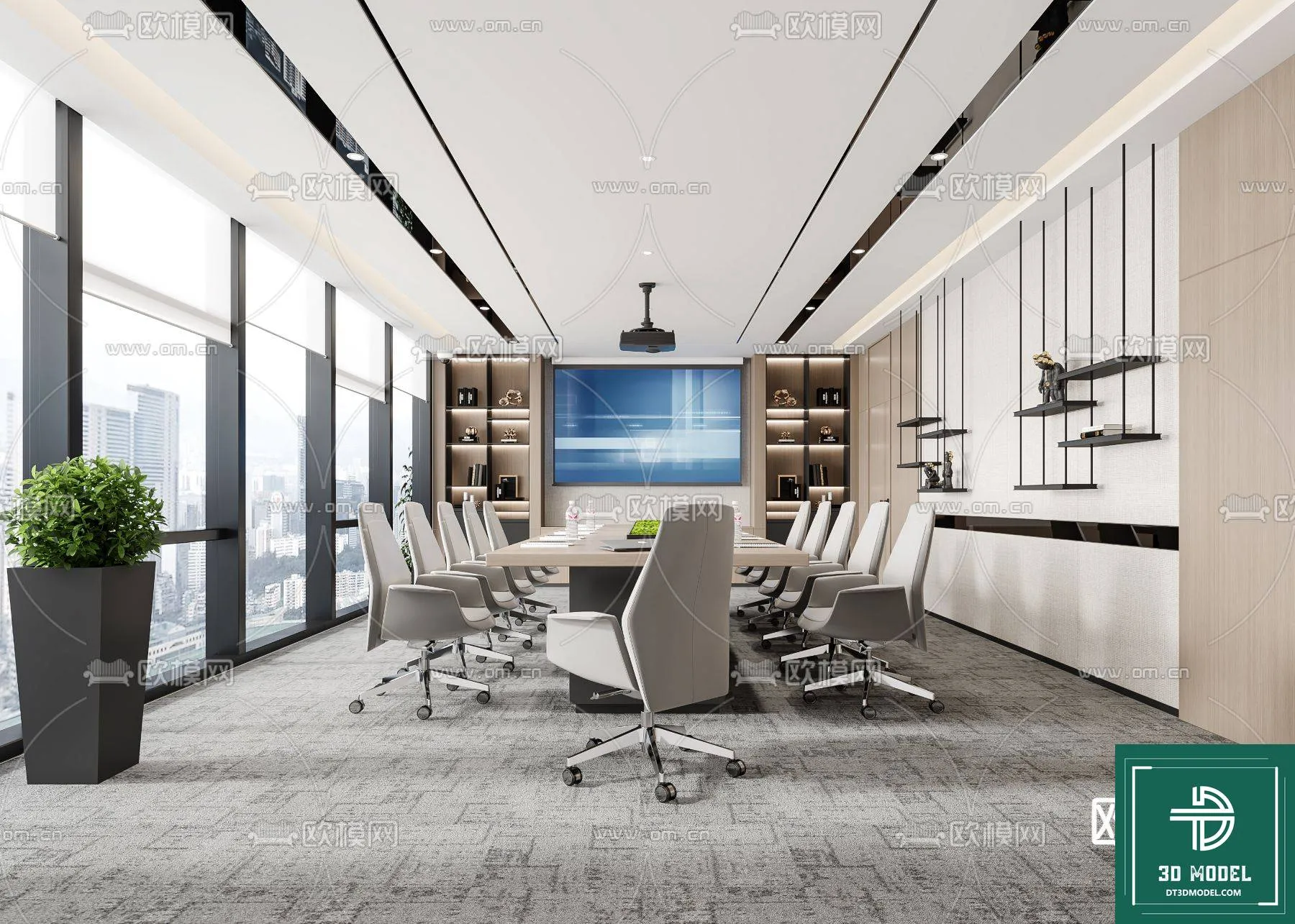 Meeting Room 3D Scene - Interior Design - 035