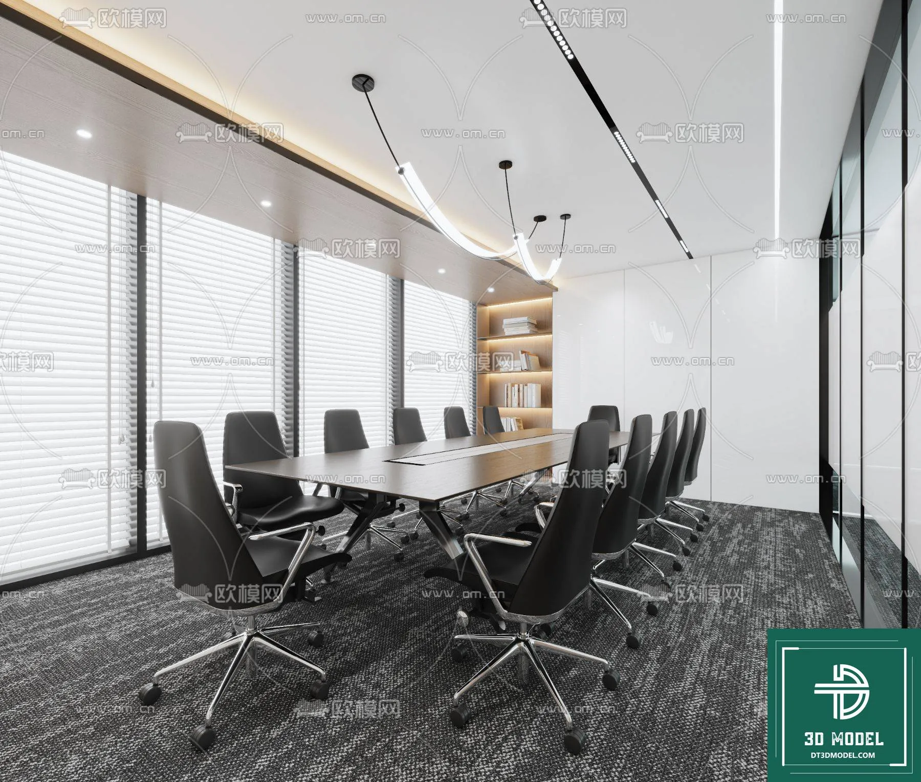 Meeting Room 3D Scene - Interior Design - 036