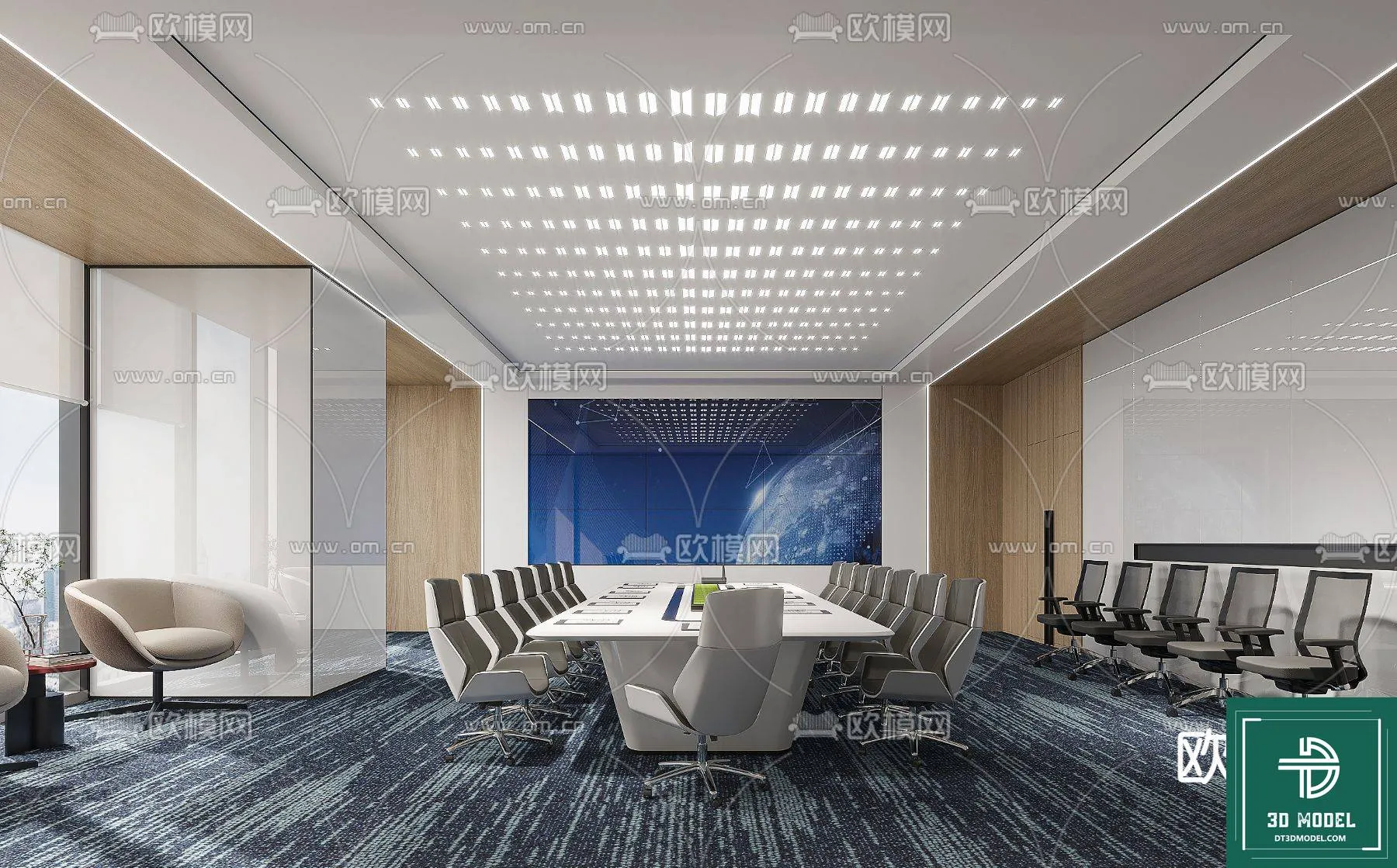 Meeting Room 3D Scene - Interior Design - 038