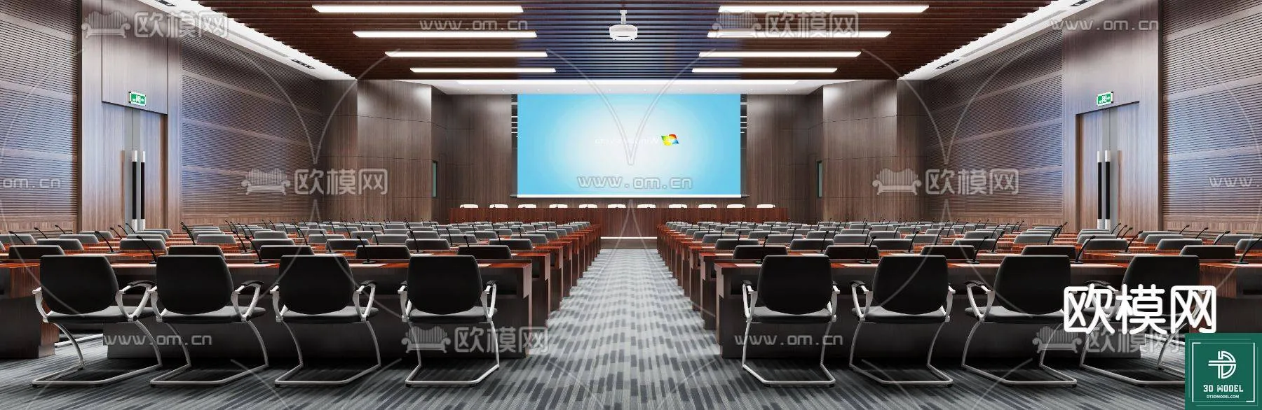 Meeting Room 3D Scene - Interior Design - 039