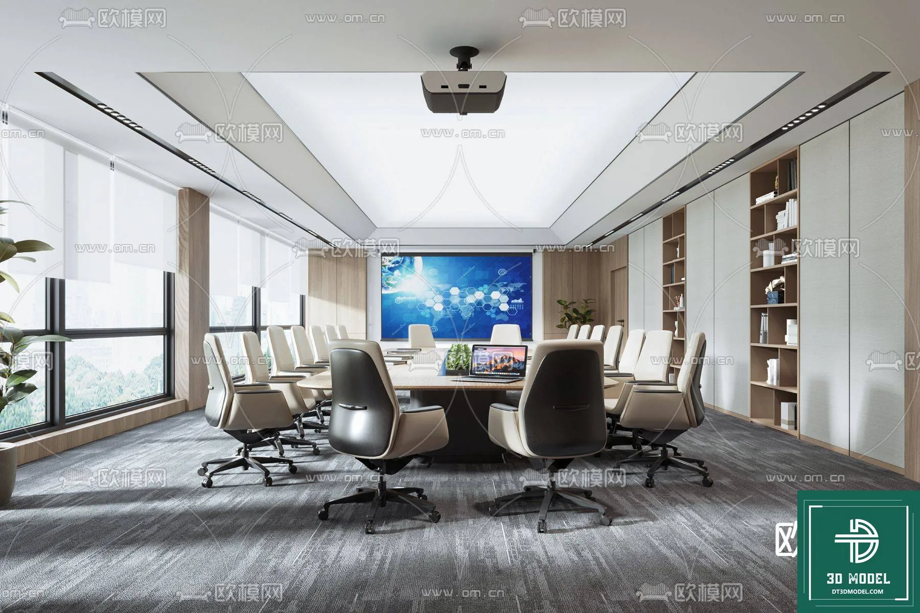 Meeting Room 3D Scene - Interior Design - 042