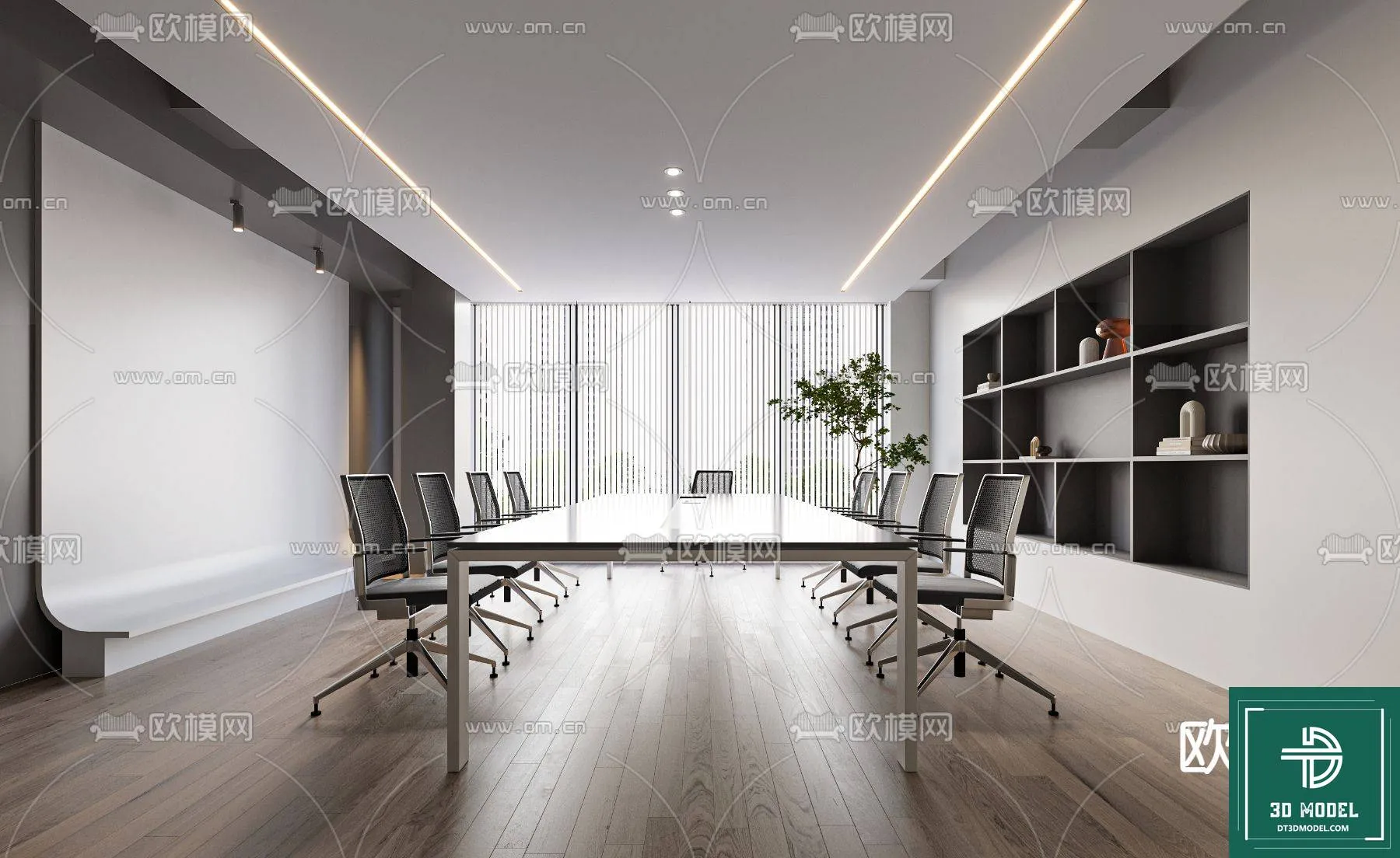Meeting Room 3D Scene - Interior Design - 043