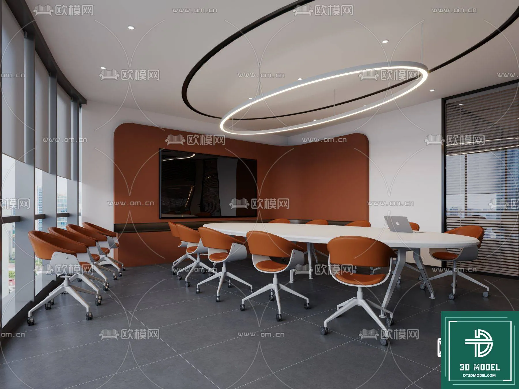 Meeting Room 3D Scene - Interior Design - 048